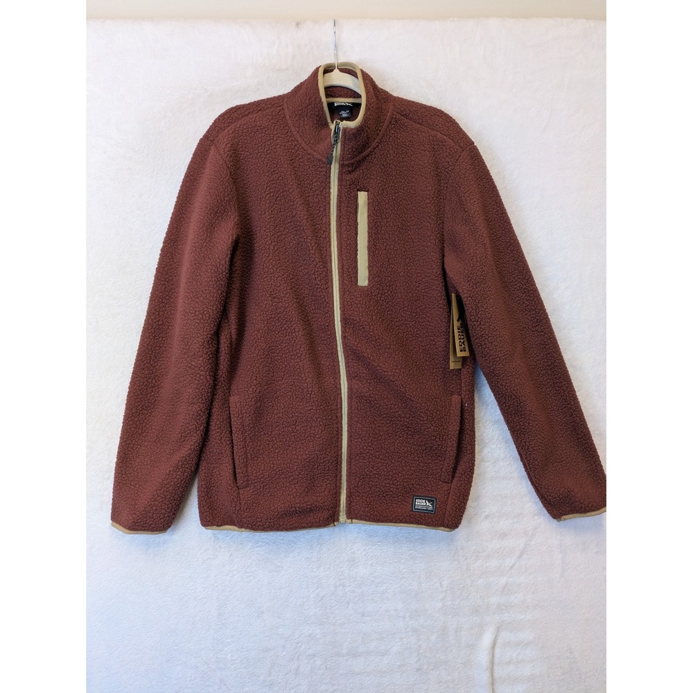 Eddie Bauer Men's Snowcreek Sherpa Fleece Jacket Andorra Rust Small